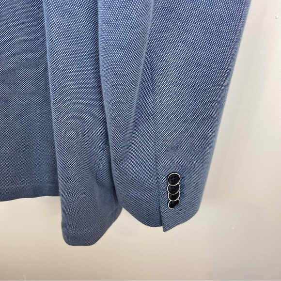 Savile Row Co Light Blue Blazer Two-Button Notch Front & Inside Pockets XXL - Picture 6 of 10